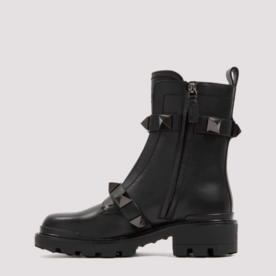Shop Valentino Garavani  Combat Boots Shoes In Black