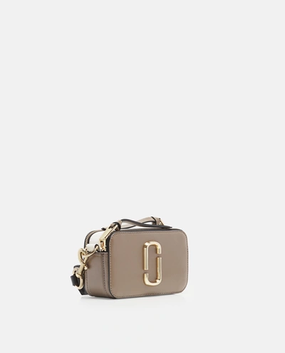 Marc Jacobs Logo Strap Snapshot Small Camera Bag In Grey