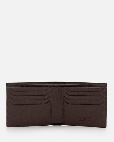 Shop Lanvin Leather Bifold Wallet In Black