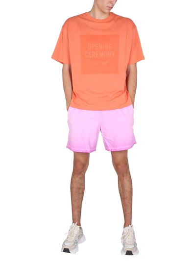 Shop Opening Ceremony T-shirt With Logo Box In Orange