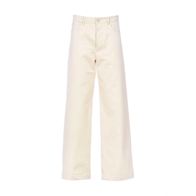 Shop Marni Wide-leg Trousers In Antique White