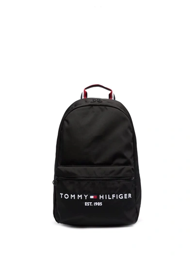 Shop Tommy Hilfiger Logo-print Zip-up Backpack In Blau