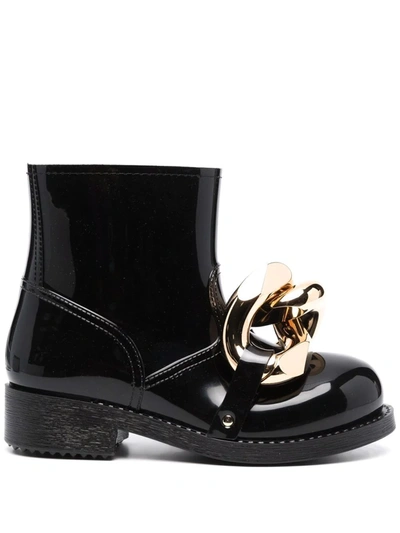 Shop Jw Anderson Chain-embellished Ankle Boots In Black
