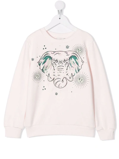 Shop Kenzo Elephant-embroidered Sweatshirt In Pink
