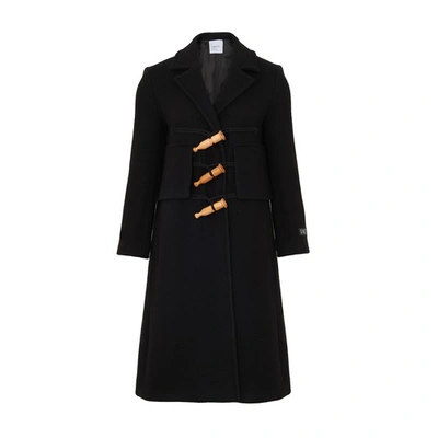 Shop Patou Long Coat In Black