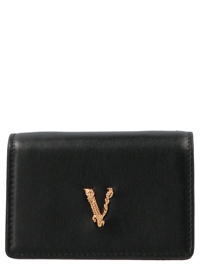 Shop Versace V Bag In Black