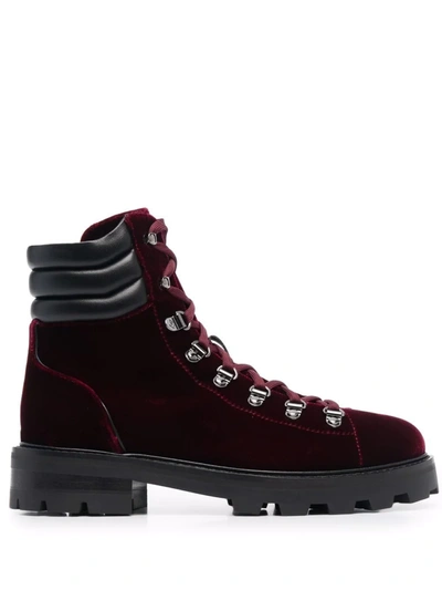 Shop Jimmy Choo Eshe Combat Boots In Red