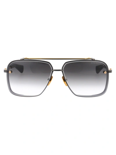 Shop Dita Eyewear Aviator Frame Sunglasses In Grey