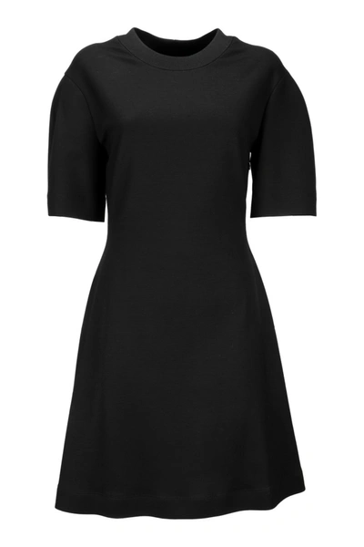 Shop Alexander Mcqueen Logo-print Mini Dress In Black