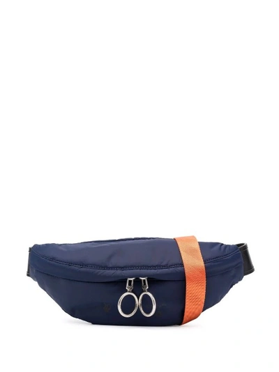 Shop Off-white Logo-print Belt Bag In Blue