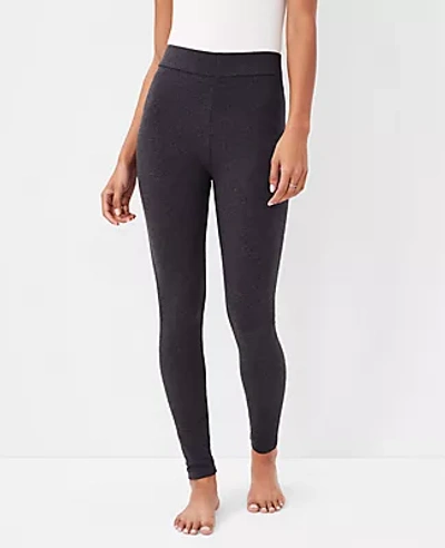 Ann Taylor Essential Leggings In Dark Heather Grey