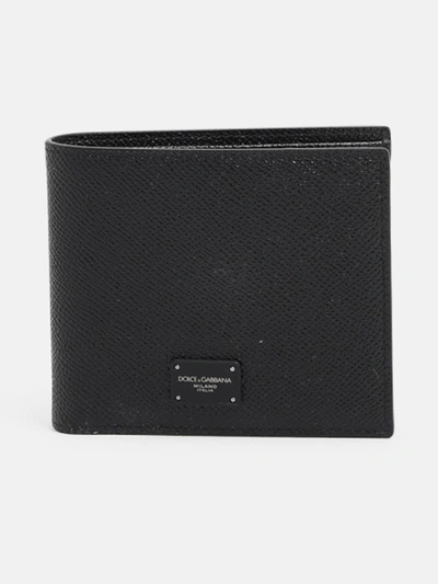 Shop Dolce & Gabbana Black Tumbled Leather Dauphine Wallet