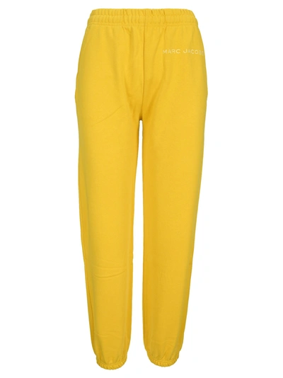 Shop Marc Jacobs Logo Embroidered Sweatpants In Yellow