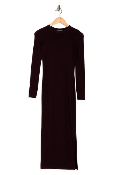 Shop French Connection Sweeter Long Sleeve Midi Sweater Dress In Evening Wine