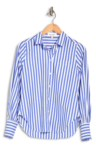 Shop Alex Mill Bobby Stripe Button-up Shirt In Blue