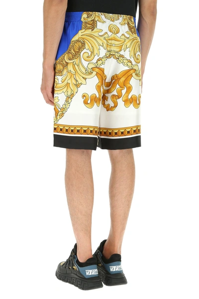 Shop Versace Printed Satin Bermuda Shorts  Printed  Uomo 48