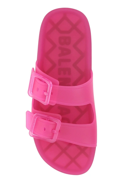 Shop Balenciaga Fuchsia Rubber Slippers Pink  Donna 38
