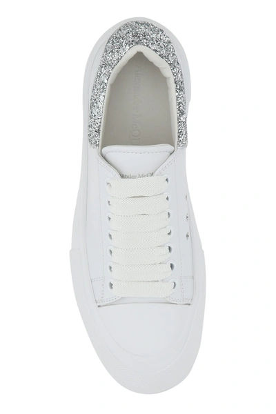 ALEXANDER MCQUEEN WHITE LEATHER SNEAKERS  WHITE ALEXANDER MCQUEEN DONNA 40 