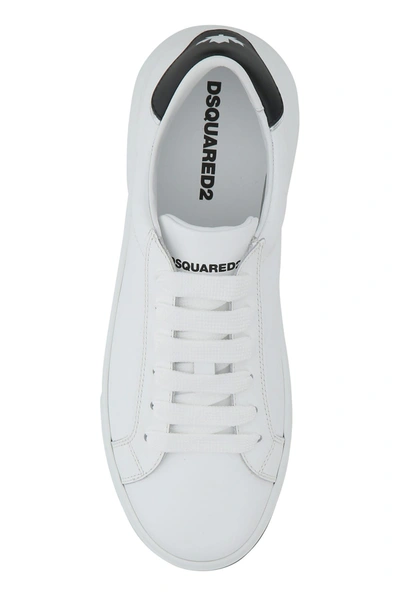 Shop Dsquared2 White Leather Bumper Sneakers White Dsquared Donna 39