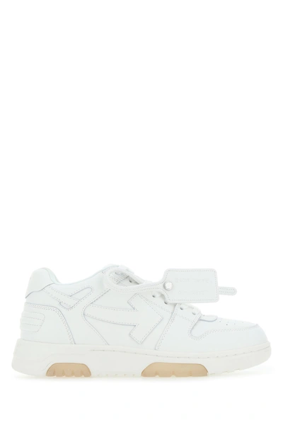 Shop Off-white Two-tone Leather Out Of Office Sneakers Multicoloured Off White Donna 40
