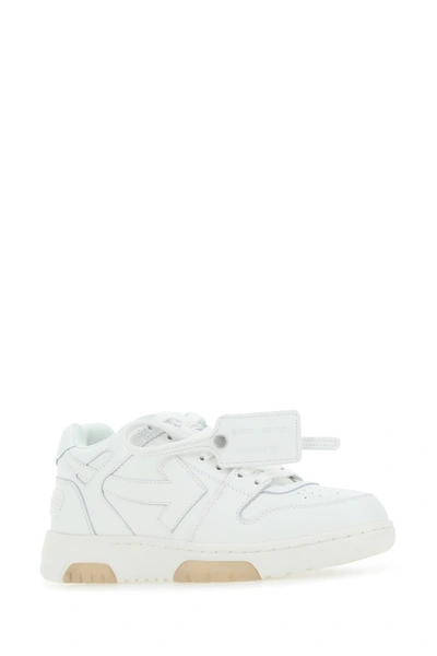 Shop Off-white Two-tone Leather Out Of Office Sneakers Multicoloured Off White Donna 40
