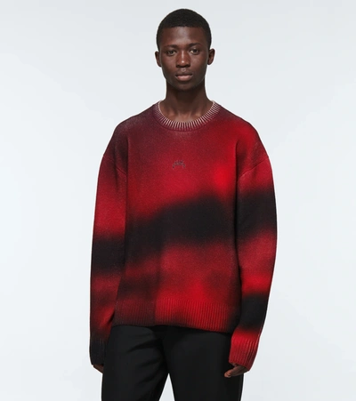 Shop A-cold-wall* Printed Wool Sweater In Red