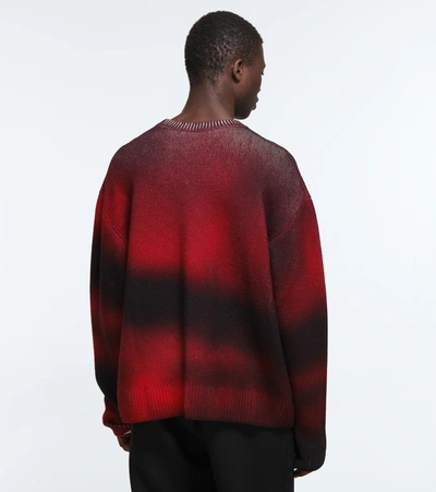 Shop A-cold-wall* Printed Wool Sweater In Red