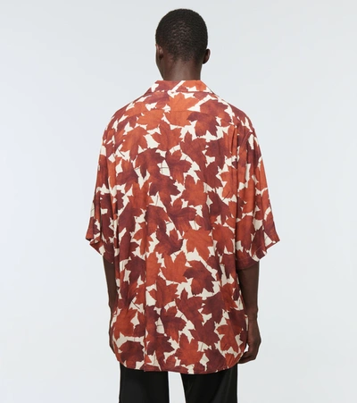 Shop Acne Studios Printed Short-sleeved Shirt In Orange