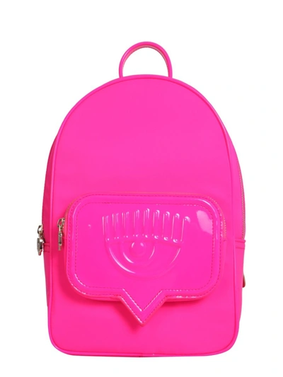 Shop Chiara Ferragni Logo Embossed Backpack In Pink