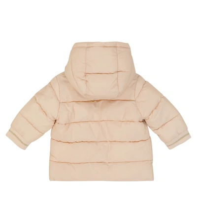 Shop Chloé Baby Puffer Jacket In Pink