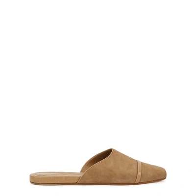 Shop Malone Souliers Rene Camel Suede Mules In Taupe