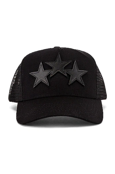 Amiri Three Star Patch Trucke Hat In Black
