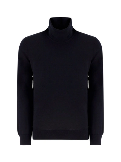 Shop Ermenegildo Zegna Turtleneck Sweater In Navy