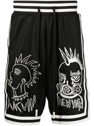 Haculla Mens Black Face Off Jersey Basketball Shorts M In Black
