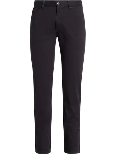 Shop Ermenegildo Zegna Slim-cut Stretch Jeans In Black