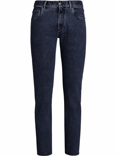 Shop Ermenegildo Zegna Slim-cut Stretch Jeans In Blue