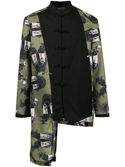 Shop Comme Des Garçons Homme Deux Panelled Asymmetric Jacket In Black