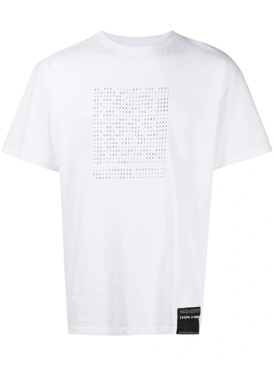 Shop Sophnet Text-print T-shirt In White