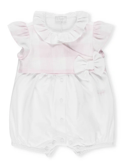 Shop Il Gufo Ruffled Neck Bow Detailed Shorties In White
