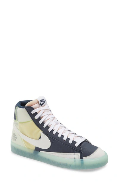 Shop Nike Blazer Mid '77 High Top Sneaker In Navy/ White/ Summit White