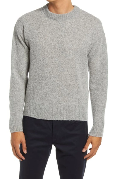 Shop John Elliott Crewneck Powder Knit Wool Blend Sweater In Grey