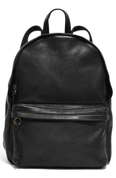 Shop Madewell Lorimer Leather Backpack In True Black