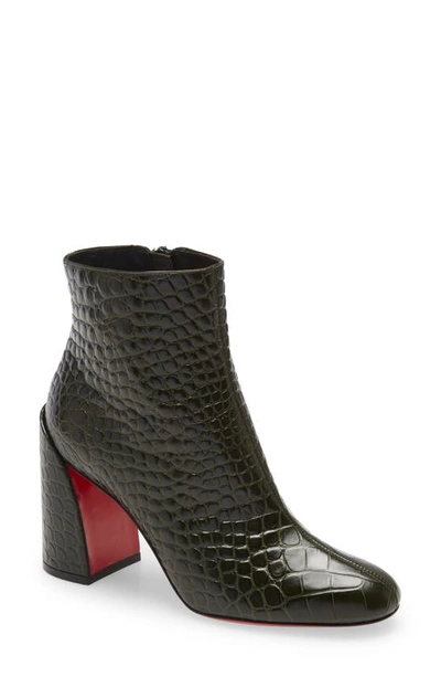 Shop Christian Louboutin Turela Bootie In Forest Night