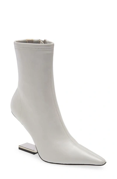 Shop Jeffrey Campbell Combass Bootie In Light Grey Silver