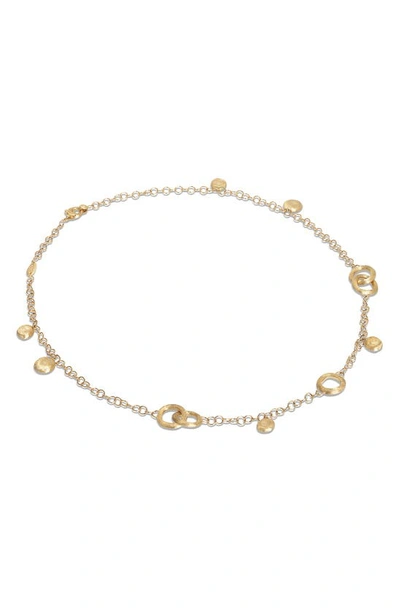 Shop Marco Bicego Jaipur Link Station Necklace In Yellow
