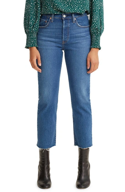 Shop Levi's 501 High Waist Crop Straight Leg Jeans In Salsa T3 Chrlstn I