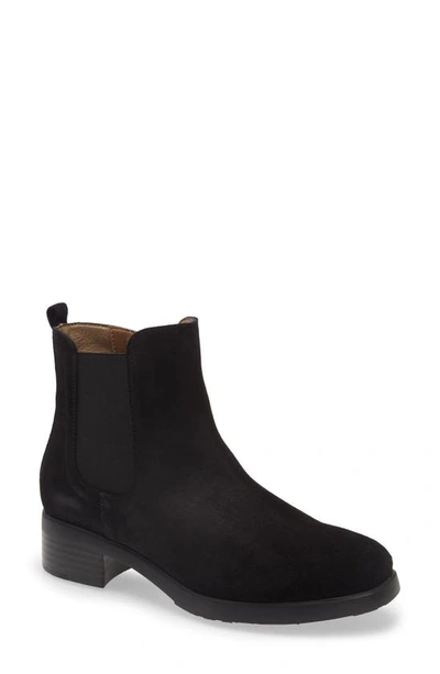 Shop Wonders Waterproof Leather Bootie In Black Suede