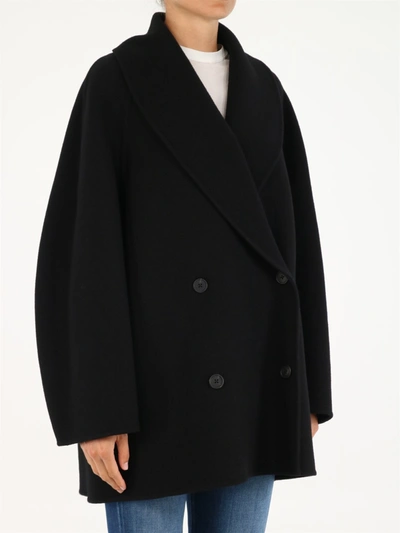 Shop The Row Polli Double-breasted Jacket In Wool And Cashmere In Black