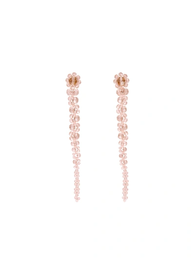 Shop Simone Rocha Embellished Earrings In Pink