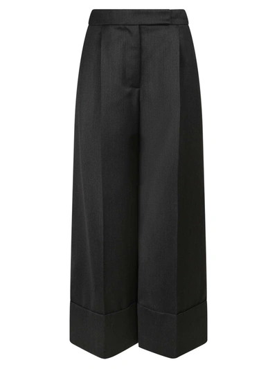Simone Rocha Pantalon De Tailleur Ample En Laine Mélangée In Grey